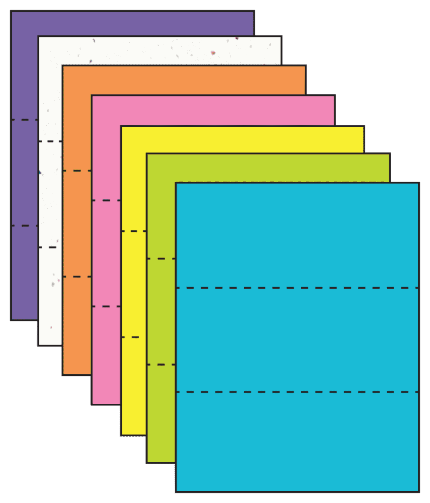 Bright Assorted 3-Up Sheets | Multipurpose Copy Paper | Printer Paper