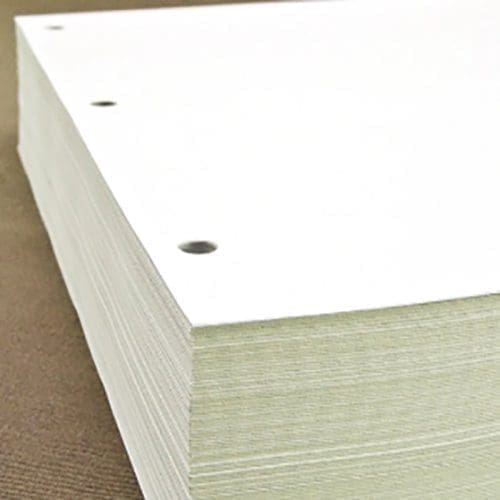 20lb 8.5 x 11 3-Hole Punched Reinforced Edge Paper - 2500 Sheets