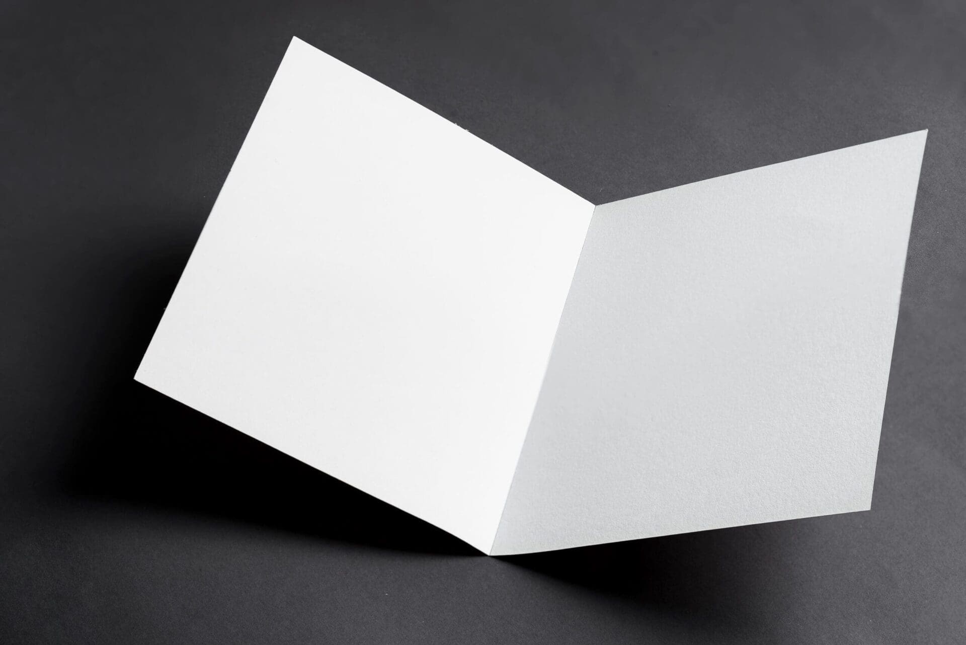 Folded bifold business card stock paper from custom paper suppliers