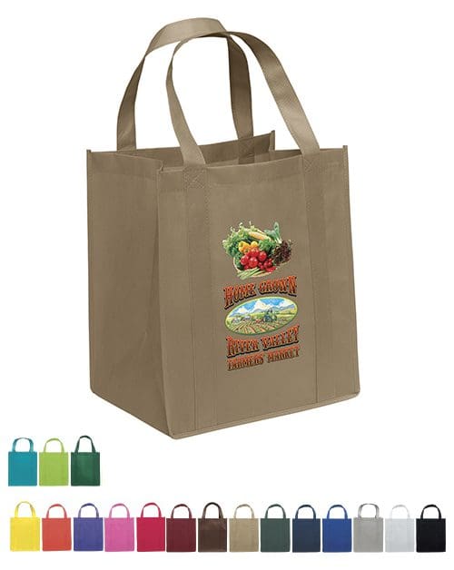Grocery Type Non-Woven Big Thunder Tote Imprinted Bags 13 W x 15 H 10 D | Multipurpose Copy Paper Printer