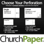 Custom Size - Springhill Perforated 8.5 x 11 24/60 Opaque Black Paper