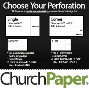 Custom Size - Springhill Perforated 8.5 x 11 24/60 Opaque Black Paper