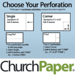 Custom Size - Springhill Perforated 8.5 x 11 24/60 Opaque Blue Paper
