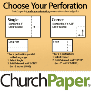 Custom Size - Springhill Perforated 8.5 x 11 24/60 Opaque Buff Paper