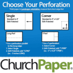 Custom Size - Springhill Perforated 8.5 x 11 24/60 Opaque Celestial Blue Paper