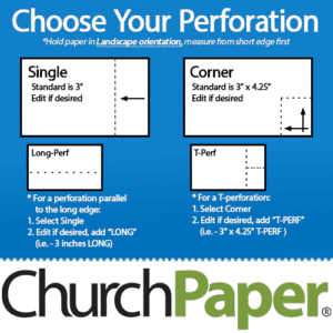 Custom Size - Springhill Perforated 8.5 x 11 24/60 Opaque Celestial Blue Paper