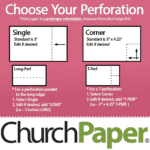 Custom Size - Springhill Perforated 8.5 x 11 24/60 Opaque Cherry Paper
