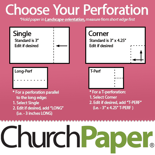 Custom Size - Springhill Perforated 8.5 x 11 24/60 Opaque Cherry Paper