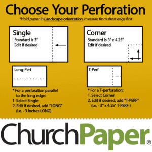 Custom Size - Springhill Perforated 8.5 x 11 24/60 Opaque Gold Paper