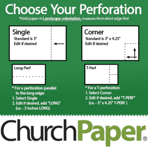 Custom Size - Springhill Perforated 8.5 x 11 24/60 Opaque Gamma Green Paper