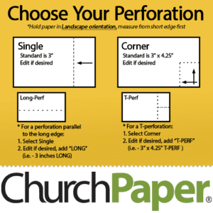 Custom Size - Springhill Perforated 8.5 x 11 24/60 Opaque Goldenrod Yellow Paper