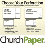 Custom Size - Springhill Perforated 8.5 x 11 24/60 Opaque Ivory Paper