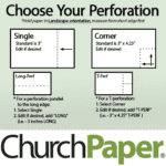 Custom Size CardStock Paper | Springhill Perforated 8.5 x 11 24/60 Opaque Light Green Paper