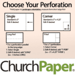 Custom Size CardStock Paper | Springhill Perforated 8.5 x 11 24/60 Opaque Light Pink Paper