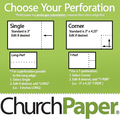 Custom Size - Springhill Perforated 8.5 x 11 24/60 Opaque Martian Green Paper