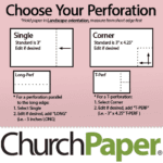 Custom Size - Springhill Perforated 8.5 x 11 24/60 Opaque Pink Paper