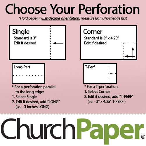 Custom Size - Springhill Perforated 8.5 x 11 24/60 Opaque Pink Paper