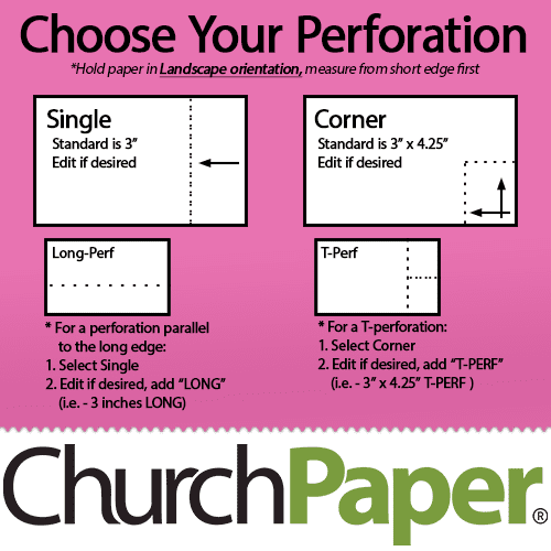 Custom Size - Springhill Perforated 8.5 x 11 24/60 Opaque Pink Paper