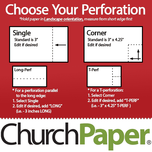 Custom Size - Springhill Perforated 8.5 x 11 24/60 Opaque Red Paper