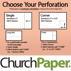 Custom Size - Springhill Perforated 8.5 x 11 24/60 Opaque Salmon Paper