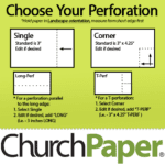 Custom Size - Springhill Perforated 8.5 x 11 24/60 Opaque Terra Green Paper