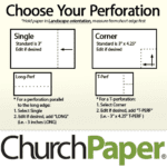 Custom Size - Springhill Perforated 8.5 x 11 24/60 Opaque Warm White Paper