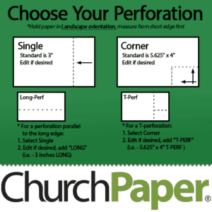 Custom Size - Astrobright Perforated 11 x 17 24/60 Gamma Green Textured Paper