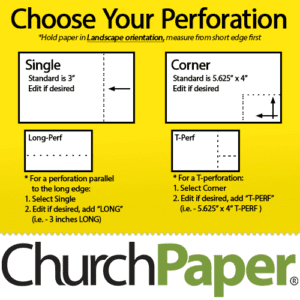 Custom Size - Astrobright Perforated 11 x 17 24/60 Bright Yellow Textured Paper