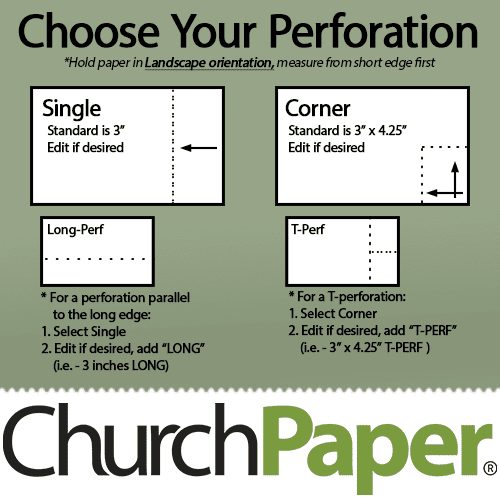 Custom Size - Fiber Perforated 8.5 x 11 28/70 Textured Pine Paper