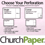 Custom Size cardstock | Skytone Perforated 8.5 x 14 65 Parchment textured paper