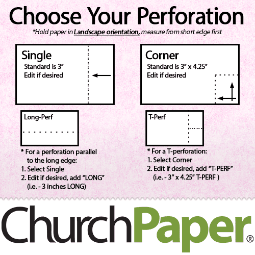 Skytone Perforated 8.5 x 11 24/60 Parchment Paper 500 Sheets/Ream