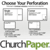 Custom Size Springhill Perforated 8.5 x 14 67 White Cardstock textured paper