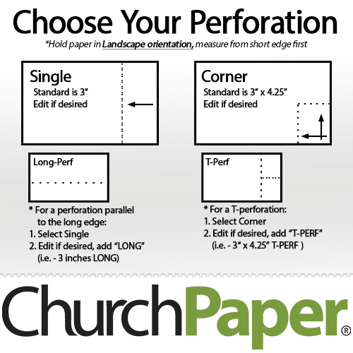 Custom Size Springhill Perforated 8.5 x 14 67 White Cardstock textured paper