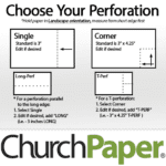 Custom Size - Springhill Perforated 8.5 x 11 24/60 Opaque White Paper