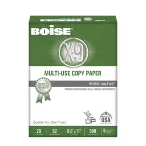 Boise X-9 8.5 x 11 20/50 multipurpose copy paper