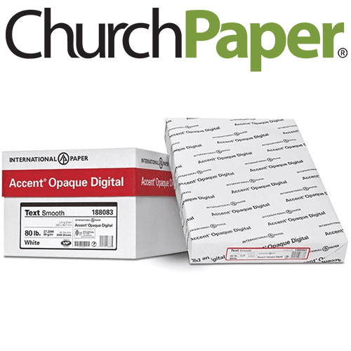 Accent Opaque White Paper, 80 lb Text Smooth, 8.5X11 400 Sheets/Ream