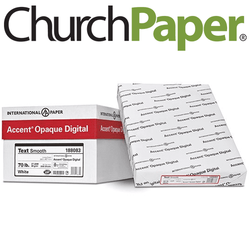 Accent Opaque White Printer Paper, 8.5” x 11” 28lb Bond/70lb Text