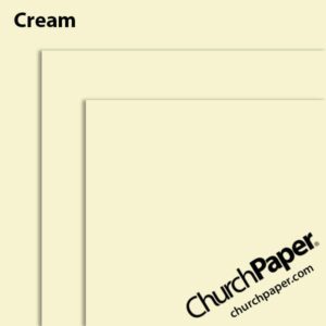 Church Paper Opaque Cream paper swatch showing the soft cream color with layered sheet corners.