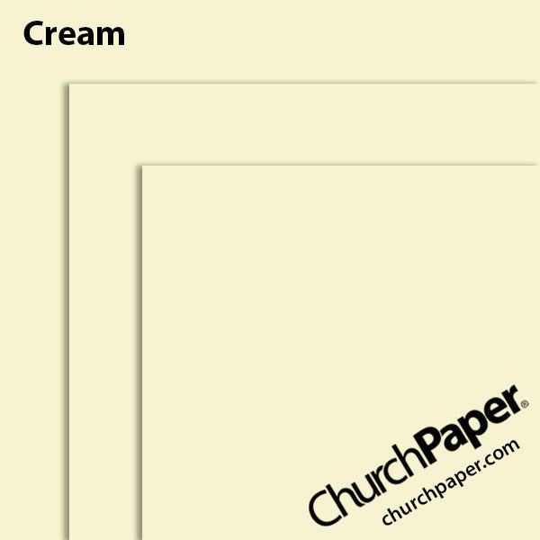 Church Paper Opaque Cream paper swatch showing the soft cream color with layered sheet corners.