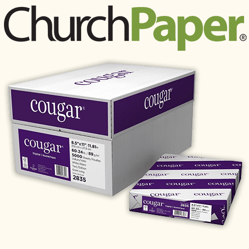 Church Paper 8.5 x 11 24/60 Opaque Colors Paper 500 Sheets/Ream Tan