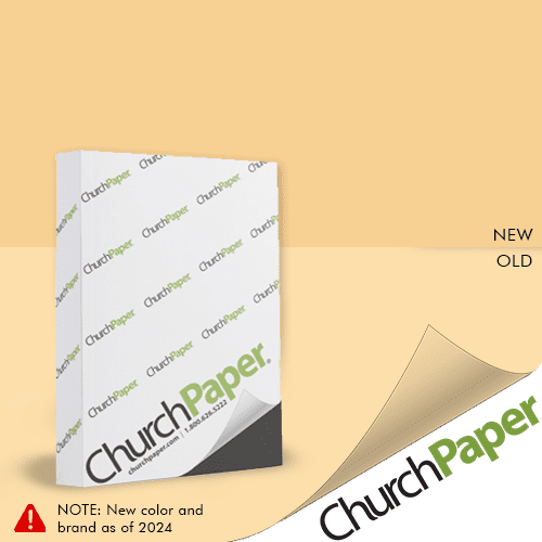 Church Paper 8.5 x 11 24/60 Opaque Colors Paper 500 Sheets/Ream Tan |  Multipurpose Copy Paper | Printer Paper