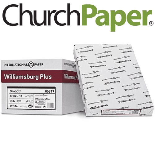 Williamsburg 8.5 x 11 28/70 White Paper 500 Sheets/Ream