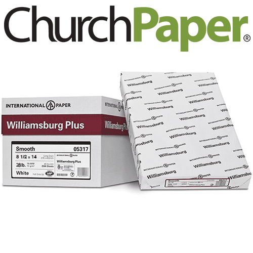 Williamsburg 8.5 x 14 28 lb. multipurpose copy paper