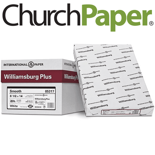 Williamsburg 8.5 x 14 28/70 White Paper 500 Sheets/Ream