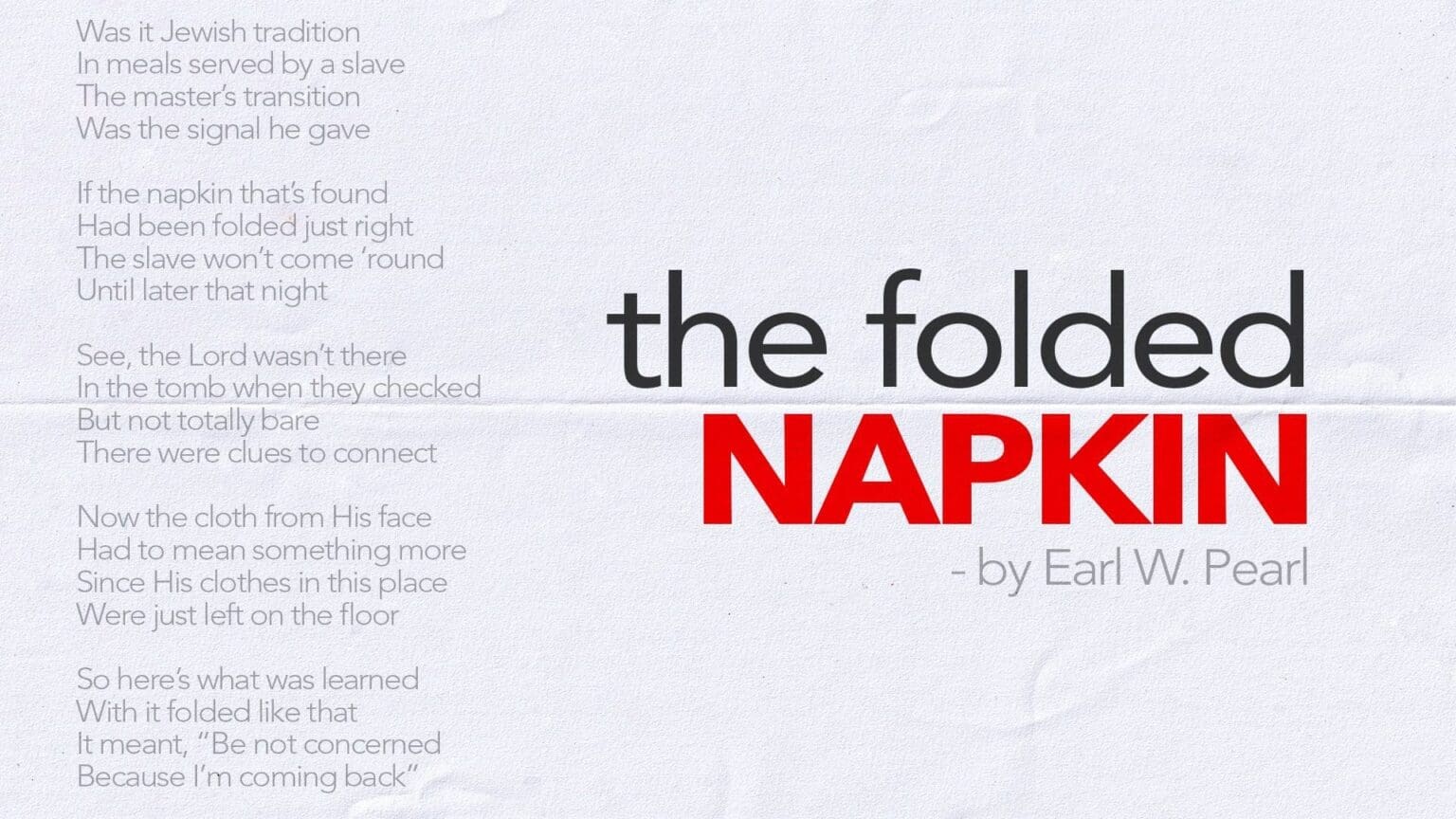 "Folded Napkin" Easter Design Free Downloads Church Paper