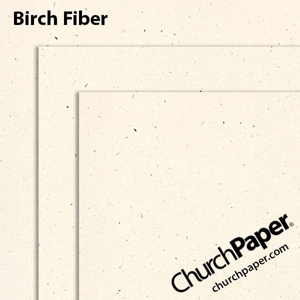 royal-sundance-birch-fiber-paper-swatch-churchpaper Neenah Royal Sundance® Birch Fiber paper and cardstock swatch showing the light natural color, visible flecks and layered sheet corners from Church Paper.