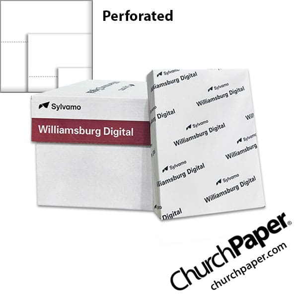 Williamsburg Perforated 8.5 x 14 28/70 lb. Text White Paper 500